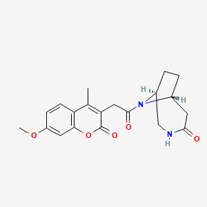 (1S*,6R*)-9-[(7-methoxy-4-methyl-2-oxo-2H-chromen-3-yl)acetyl]-3,9-diazabicyclo[4.2.1]nonan-4-one