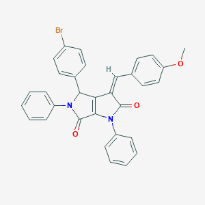 molecular formula C32H23BrN2O3 B389086 4-(4-Bromophenyl)-3-(4-methoxybenzylidene)-1,5-diphenyl-1,3,4,5-tetrahydropyrrolo[3,4-b]pyrrole-2,6-dione 
