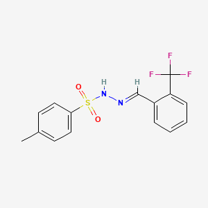 4-methyl-N-[(E)-[2-(trifluoromethyl)phenyl]methylideneamino]benzenesulfonamide