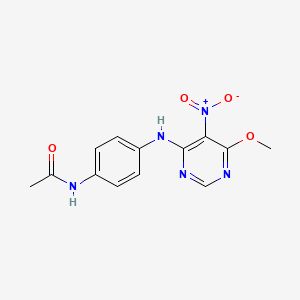 N-{4-[(6-methoxy-5-nitropyrimidin-4-yl)amino]phenyl}acetamide