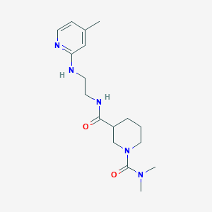 N~1~,N~1~-dimethyl-N~3~-{2-[(4-methylpyridin-2-yl)amino]ethyl}piperidine-1,3-dicarboxamide