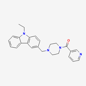 9-ETHYL-3-{[4-(PYRIDINE-3-CARBONYL)PIPERAZIN-1-YL]METHYL}CARBAZOLE