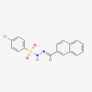 molecular formula C17H13ClN2O2S B3891009 4-chloro-N'-(2-naphthylmethylene)benzenesulfonohydrazide 