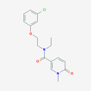 N-[2-(3-chlorophenoxy)ethyl]-N-ethyl-1-methyl-6-oxo-1,6-dihydropyridine-3-carboxamide