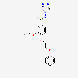 N-[(E)-{3-ethoxy-4-[2-(4-methylphenoxy)ethoxy]phenyl}methylidene]-4H-1,2,4-triazol-4-amine