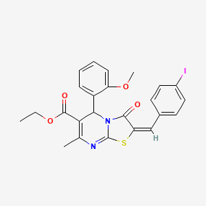 ethyl 2-(4-iodobenzylidene)-5-(2-methoxyphenyl)-7-methyl-3-oxo-2,3-dihydro-5H-[1,3]thiazolo[3,2-a]pyrimidine-6-carboxylate