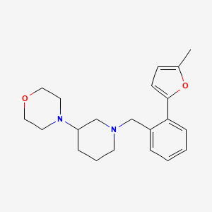 molecular formula C21H28N2O2 B3891167 4-[1-[[2-(5-Methylfuran-2-yl)phenyl]methyl]piperidin-3-yl]morpholine 