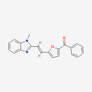 molecular formula C21H16N2O2 B3891179 [5-[(E)-2-(1-methylbenzimidazol-2-yl)ethenyl]furan-2-yl]-phenylmethanone 