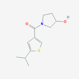 molecular formula C12H17NO2S B3891184 1-[(5-isopropyl-3-thienyl)carbonyl]-3-pyrrolidinol 