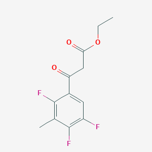 molecular formula C12H11F3O3 B038913 Ethyl 3-(2,4,5-trifluoro-3-methylphenyl)-3-oxopropanoate CAS No. 112822-88-5