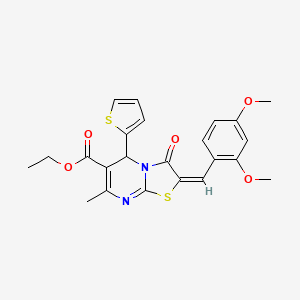 ethyl 2-(2,4-dimethoxybenzylidene)-7-methyl-3-oxo-5-(2-thienyl)-2,3-dihydro-5H-[1,3]thiazolo[3,2-a]pyrimidine-6-carboxylate