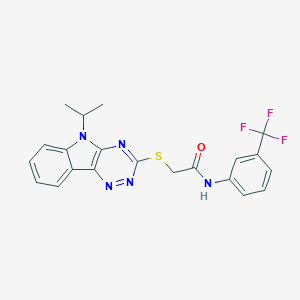 2-[(5-isopropyl-5H-[1,2,4]triazino[5,6-b]indol-3-yl)sulfanyl]-N-[3-(trifluoromethyl)phenyl]acetamide