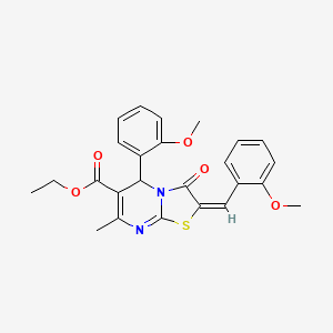 ethyl 2-(2-methoxybenzylidene)-5-(2-methoxyphenyl)-7-methyl-3-oxo-2,3-dihydro-5H-[1,3]thiazolo[3,2-a]pyrimidine-6-carboxylate