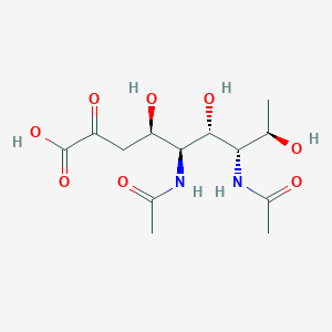 molecular formula C13H22N2O8 B038914 5,7-Diacetamido-3,5,7,9-tetradeoxy-glycerogalacto-nonulosonic acid CAS No. 112154-63-9