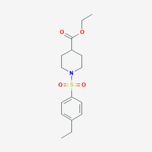 molecular formula C16H23NO4S B389143 Ethyl 1-[(4-ethylphenyl)sulfonyl]-4-piperidinecarboxylate 