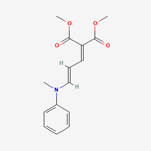 molecular formula C15H17NO4 B3891472 dimethyl 2-[(E)-3-(N-methylanilino)prop-2-enylidene]propanedioate 