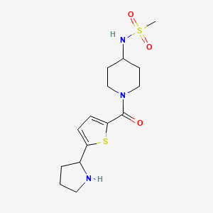 N-[1-(5-pyrrolidin-2-ylthiophene-2-carbonyl)piperidin-4-yl]methanesulfonamide