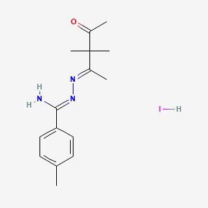 4-methyl-N'-(1,2,2-trimethyl-3-oxobutylidene)benzenecarbohydrazonamide hydroiodide