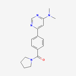 [4-[6-(Dimethylamino)pyrimidin-4-yl]phenyl]-pyrrolidin-1-ylmethanone