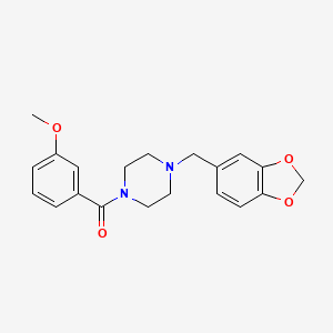 1-[(2H-1,3-benzodioxol-5-yl)methyl]-4-(3-methoxybenzoyl)piperazine