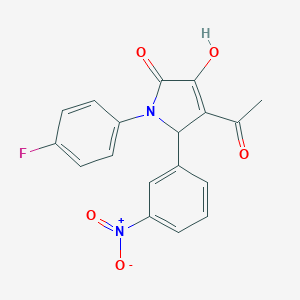 B389177 4-acetyl-1-(4-fluorophenyl)-3-hydroxy-5-(3-nitrophenyl)-1,5-dihydro-2H-pyrrol-2-one CAS No. 333777-52-9