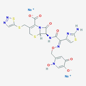 molecular formula C21H16N8Na2O8S4 B038920 1,2,3-Thiadiazole, 5-thia-1-azabicyclo[4.2.0]oct-2-ene-2-carboxylic acid deriv. CAS No. 114875-57-9