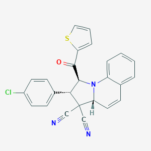 molecular formula C25H16ClN3OS B389214 2-(4-chlorophenyl)-1-(2-thienylcarbonyl)-1,2-dihydropyrrolo[1,2-a]quinoline-3,3(3aH)-dicarbonitrile 
