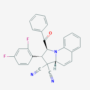 molecular formula C27H17F2N3O B389217 1-benzoyl-2-(2,4-difluorophenyl)-1,2-dihydropyrrolo[1,2-a]quinoline-3,3(3aH)-dicarbonitrile 