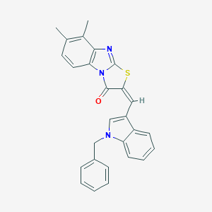 2-[(1-benzyl-1H-indol-3-yl)methylene]-7,8-dimethyl[1,3]thiazolo[3,2-a]benzimidazol-3(2H)-one