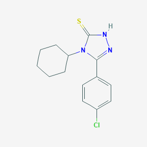 molecular formula C14H16ClN3S B389225 5-(4-chlorophenyl)-4-cyclohexyl-4H-1,2,4-triazole-3-thiol CAS No. 26028-67-1
