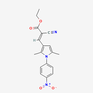 ethyl (E)-2-cyano-3-[2,5-dimethyl-1-(4-nitrophenyl)pyrrol-3-yl]prop-2-enoate