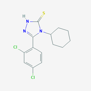 molecular formula C14H15Cl2N3S B389228 4-cyclohexyl-5-(2,4-dichlorophenyl)-4H-1,2,4-triazole-3-thiol CAS No. 309280-99-7