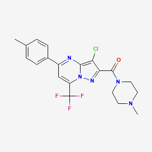 3-chloro-5-(4-methylphenyl)-2-[(4-methyl-1-piperazinyl)carbonyl]-7-(trifluoromethyl)pyrazolo[1,5-a]pyrimidine