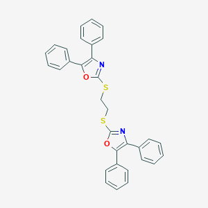 molecular formula C32H24N2O2S2 B389239 2-({2-[(4,5-Diphenyl-1,3-oxazol-2-yl)sulfanyl]ethyl}sulfanyl)-4,5-diphenyl-1,3-oxazole CAS No. 309280-16-8