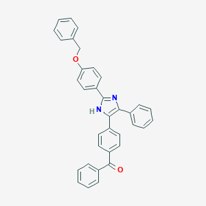 molecular formula C35H26N2O2 B389275 (4-{2-[4-(benzyloxy)phenyl]-5-phenyl-1H-imidazol-4-yl}phenyl)(phenyl)methanone 