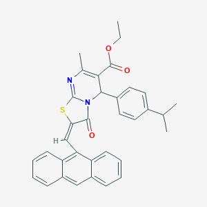 ethyl 2-(9-anthrylmethylene)-5-(4-isopropylphenyl)-7-methyl-3-oxo-2,3-dihydro-5H-[1,3]thiazolo[3,2-a]pyrimidine-6-carboxylate