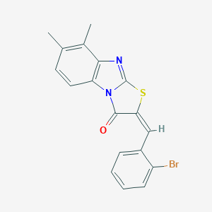 molecular formula C18H13BrN2OS B389284 2-(2-bromobenzylidene)-7,8-dimethyl[1,3]thiazolo[3,2-a]benzimidazol-3(2H)-one 