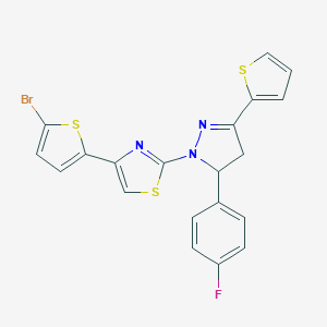 4-(5-bromo-2-thienyl)-2-[5-(4-fluorophenyl)-3-(2-thienyl)-4,5-dihydro-1H-pyrazol-1-yl]-1,3-thiazole