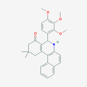 2,2-dimethyl-5-(2,3,4-trimethoxyphenyl)-2,3,5,6-tetrahydrobenzo[a]phenanthridin-4(1H)-one