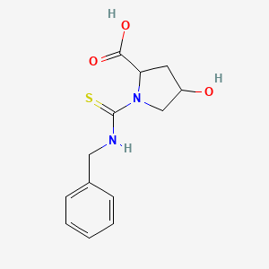 molecular formula C13H16N2O3S B3893024 1-[(benzylamino)carbonothioyl]-4-hydroxyproline 