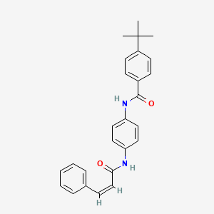 molecular formula C26H26N2O2 B3893028 4-tert-butyl-N-[4-(cinnamoylamino)phenyl]benzamide 