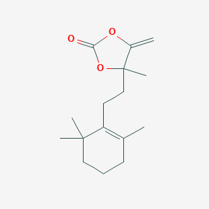molecular formula C16H24O3 B389316 4-Methyl-5-methylene-4-[2-(2,6,6-trimethylcyclohex-1-en-1-yl)ethyl]-1,3-dioxolan-2-one CAS No. 336879-75-5