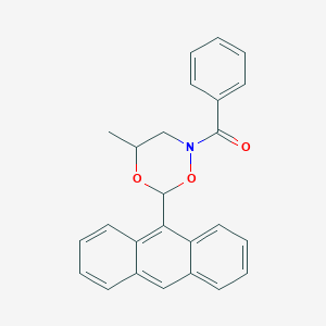 molecular formula C25H21NO3 B389317 6-(9-Anthryl)-2-benzoyl-4-methyl-1,5,2-dioxazinane 