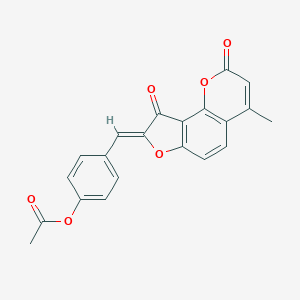 4-[(4-methyl-2,9-dioxo-2H-furo[2,3-h]chromen-8(9H)-ylidene)methyl]phenyl acetate