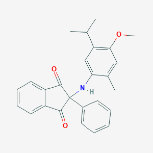 molecular formula C26H25NO3 B389327 2-(5-isopropyl-4-methoxy-2-methylanilino)-2-phenyl-1H-indene-1,3(2H)-dione 