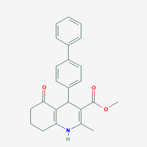 molecular formula C24H23NO3 B389336 Methyl 4-(biphenyl-4-yl)-2-methyl-5-oxo-1,4,5,6,7,8-hexahydroquinoline-3-carboxylate 