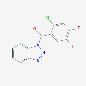molecular formula C13H6ClF2N3O B389337 1-(2-chloro-4,5-difluorobenzoyl)-1H-1,2,3-benzotriazole 