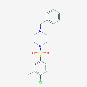 molecular formula C18H21ClN2O2S B389351 1-Benzyl-4-[(4-chloro-3-methylphenyl)sulfonyl]piperazine CAS No. 325813-88-5
