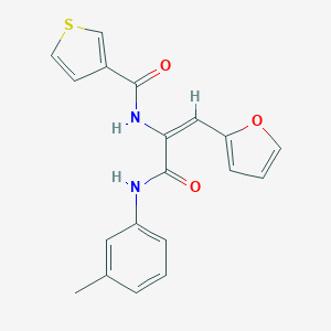molecular formula C19H16N2O3S B389353 N-[2-(2-furyl)-1-(3-toluidinocarbonyl)vinyl]-3-thiophenecarboxamide 