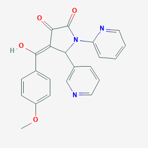 molecular formula C22H17N3O4 B389358 3-hydroxy-4-(4-methoxybenzoyl)-1-(2-pyridinyl)-5-(3-pyridinyl)-1,5-dihydro-2H-pyrrol-2-one 